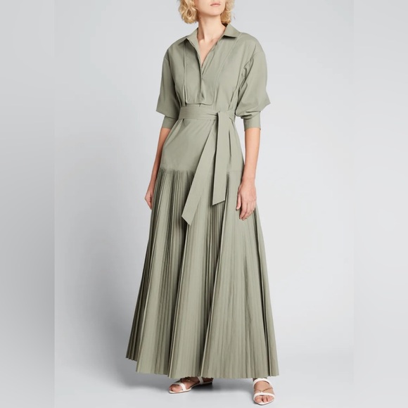 ELIE TAHARI PLEATED DRESS - Picture 1 of 5
